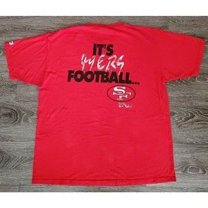 San Francisco SF 49ers 2 Sided Vintage T-shirt Red 1995 on Lee Sport tag XL